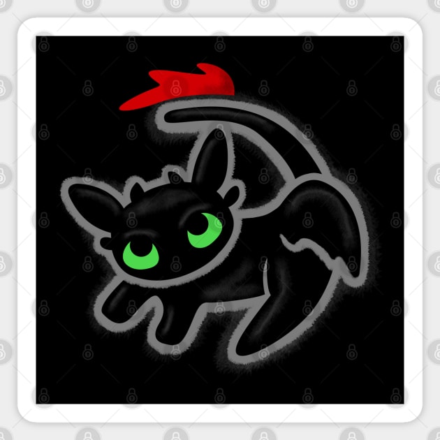 The Toothless King Sticker by scribblejuice